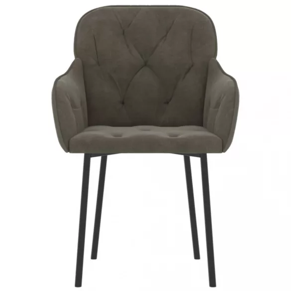 2 db sötétszürke bársony étkezőszék