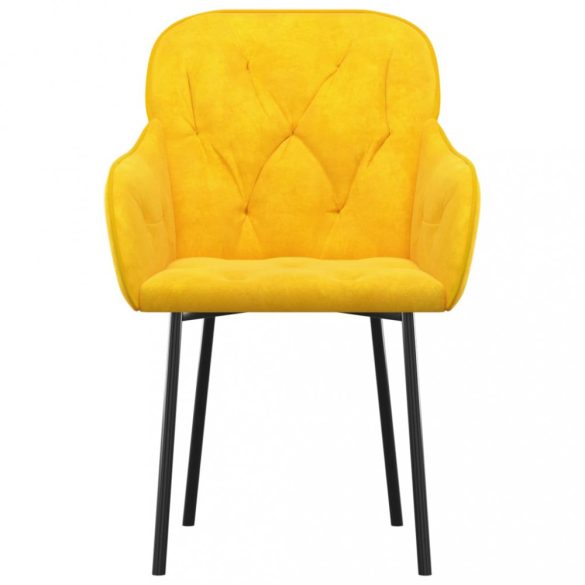 2 db sárga bársony étkezőszék