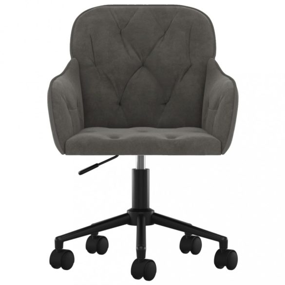 sötétszürke bársony forgó irodaszék