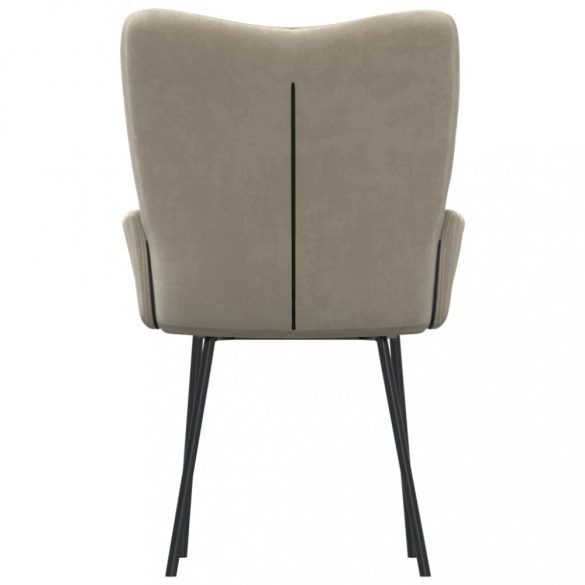 2 db világosszürke bársony étkezőszék