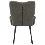 2 db sötétszürke bársony étkezőszék