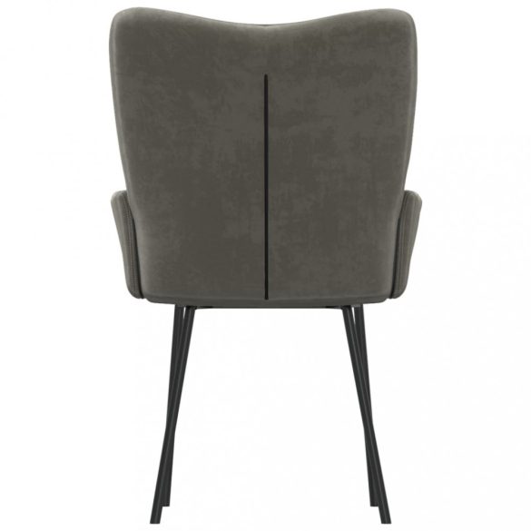 2 db sötétszürke bársony étkezőszék