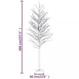 fehér LED-es nyírfa 672 meleg fehér LED-del 400 cm