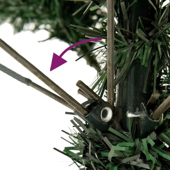 PVC műkarácsonyfa állvánnyal 150 cm