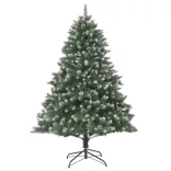 PVC műkarácsonyfa állvánnyal 210 cm