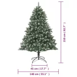 PVC műkarácsonyfa állvánnyal 210 cm