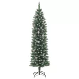 vékony PVC műkarácsonyfa állvánnyal 180 cm