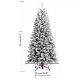 PVC és polietilén műkarácsonyfa pelyhes hóval 120 cm