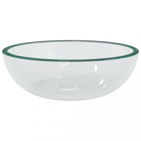 átlátszó edzett üveg mosdókagyló 35x12 cm