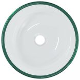 átlátszó edzett üveg mosdókagyló 35x12 cm