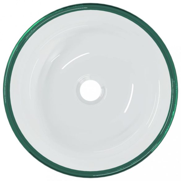 átlátszó edzett üveg mosdókagyló 35x12 cm