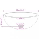 átlátszó edzett üveg mosdókagyló 30x12 cm