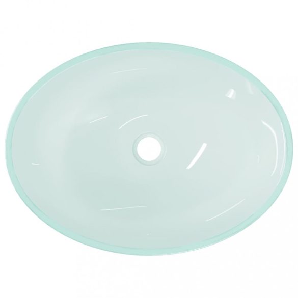 fehér üveg matt 50 x 37 x 14 cm