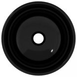 fekete edzett üveg mosdókagyló 30 x 12 cm