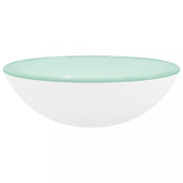 fehér edzett üveg mosdókagyló 42 x 14 cm