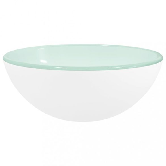 fehér edzett üveg mosdókagyló 30 x 12 cm