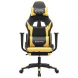 fekete és aranyszínű műbőr masszírozó játékszék lábtartóval