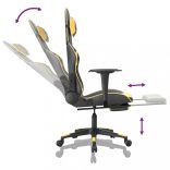 fekete és aranyszínű műbőr masszírozó játékszék lábtartóval