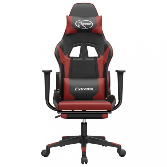 fekete és szürke műbőr masszírozó játékszék lábtartóval