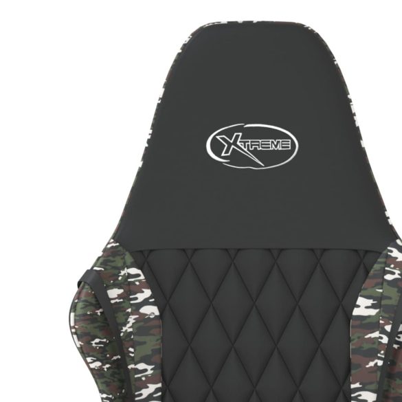 fekete és terepszínű műbőr masszázsjátékszék