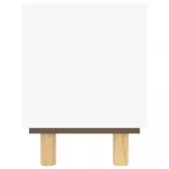 fehér tömör fenyő és természetes rattan TV-szekrény 80x30x40 cm