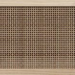 fekete fenyőfa és természetes rattan TV-szekrény 80x30x40 cm