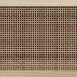 fekete fenyőfa és természetes rattan TV-szekrény 105x30x40 cm