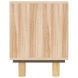 barna fenyőfa és természetes rattan TV-szekrény 105x30x40 cm