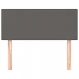 szürke műbőr fejtámla 80 x 5 x 78/88 cm