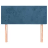 sötétkék bársony fejtámla 80 x 5 x 78/88 cm