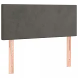 sötétszürke bársony fejtámla 90x5x78/88 cm