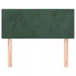 sötétzöld bársony fejtámla 90x5x78/88 cm