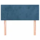 sötétkék bársony fejtámla 90x5x78/88 cm