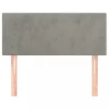 világosszürke bársony fejtámla 100x5x78/88 cm