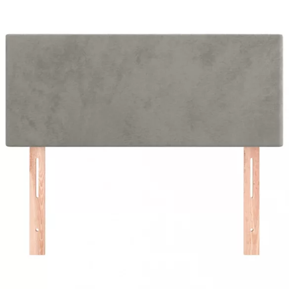 világosszürke bársony fejtámla 100x5x78/88 cm