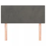 sötétszürke bársony fejtámla 100x5x78/88 cm