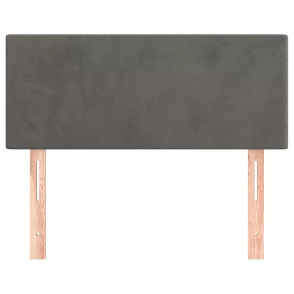 sötétszürke bársony fejtámla 100x5x78/88 cm
