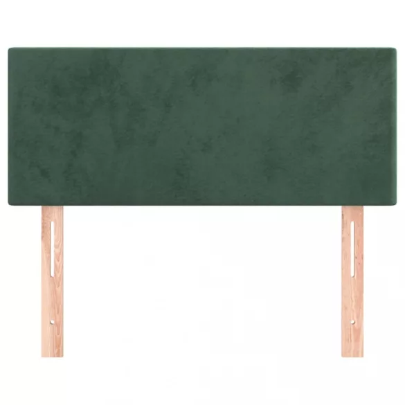 sötétzöld bársony fejtámla 100x5x78/88 cm