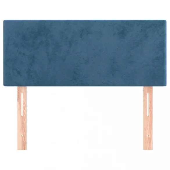 sötétkék bársony fejtámla 100x5x78/88 cm