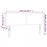 2 db sötétszürke szövet fejtámla 72 x 5 x 78/88 cm