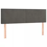 sötétszürke bársony fejtámla 144x5x78/88 cm