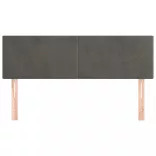 sötétszürke bársony fejtámla 144x5x78/88 cm