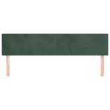 sötétzöld bársony fejtámla 160 x 5 x 78/88 cm