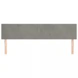 világosszürke bársony fejtámla 180x5x78/88 cm