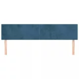 sötétkék bársony fejtámla 180x5x78/88 cm
