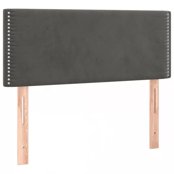 sötétszürke bársony fejtámla 90x5x78/88 cm