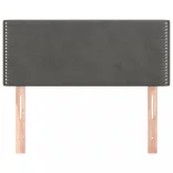 sötétszürke bársony fejtámla 90x5x78/88 cm