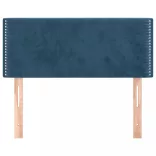 sötétkék bársony fejtámla 100x5x78/88 cm