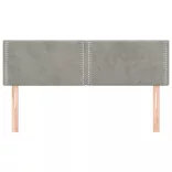 világosszürke bársony fejtámla 144x5x78/88 cm