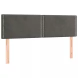 sötétszürke bársony fejtámla 144x5x78/88 cm